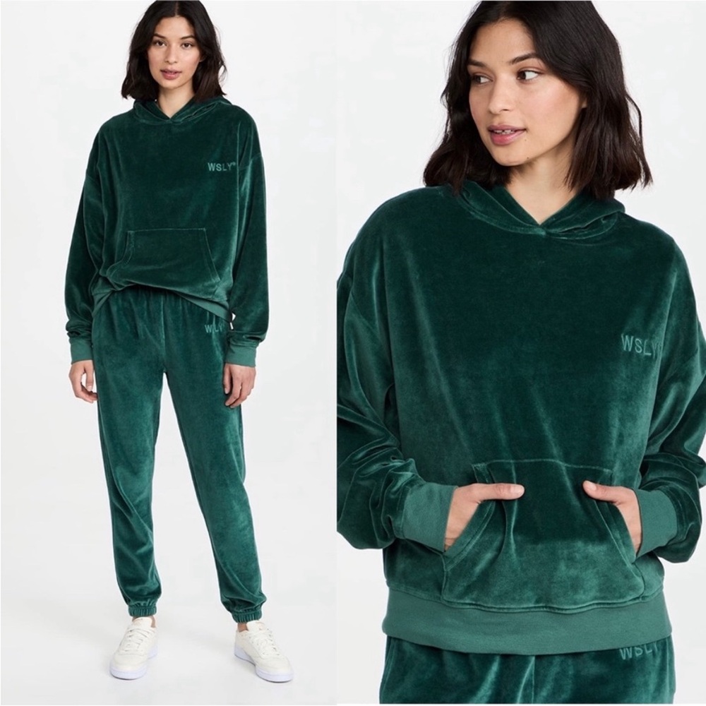 WSLY Bandier Ecosoft Velour Hoodie Size Small